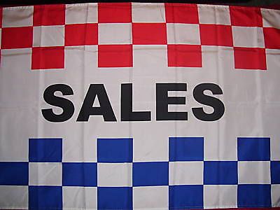 SALES CHECKERED SIGN FLAG  3&#039; X 5&#039; BANNER