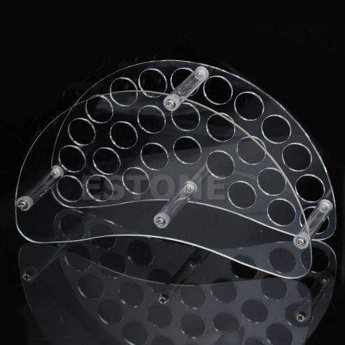 Clear Selenodont Shape Electronic Cigarette Holder Stand Display 27-Holes Hot!