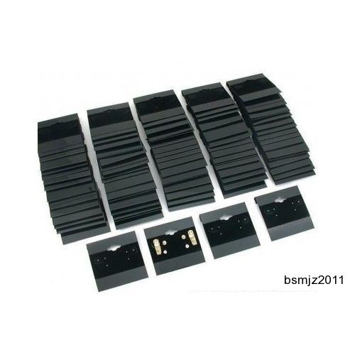 Earring Display Hang Cards Black 2 X 2 Inch (100)