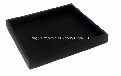 12 Black Wood 8 1/4&#034; x 7 1/4&#034; x 1&#034; Utility Display Trays