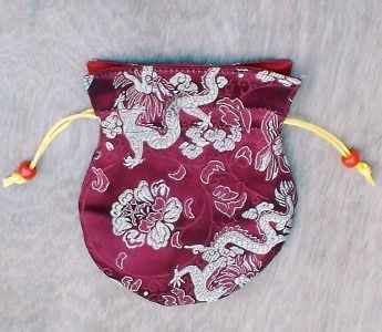 Silk brocade pouch coin purse wallet jewelry gift bag for sale