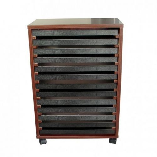 Wooden storage cabinet with 13 standard jeweler trays rose wood color for sale