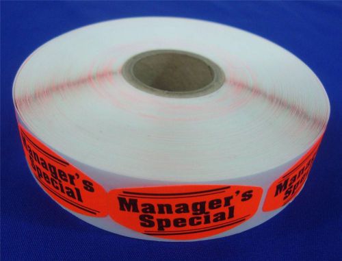 1,000 Self-Adhesive MANAGER&#039;S SPECIAL Labels 1.5&#034;x0.75&#034; Stickers Retail Supplies