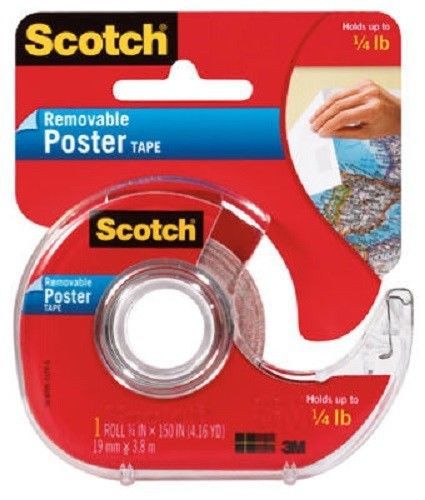 3M 4 Pack, Wallsaver, 3/4 in x 150 in Roll, Removable Mounting / Poster Tape