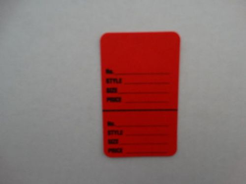 1000 Large Perforated Merchandise Coupon Price Tags Red