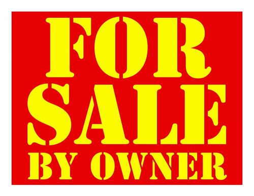 For sale by owner signs - 11&#034; x 8.5&#034;, red/yellow, 65# card stock, 50 pack for sale