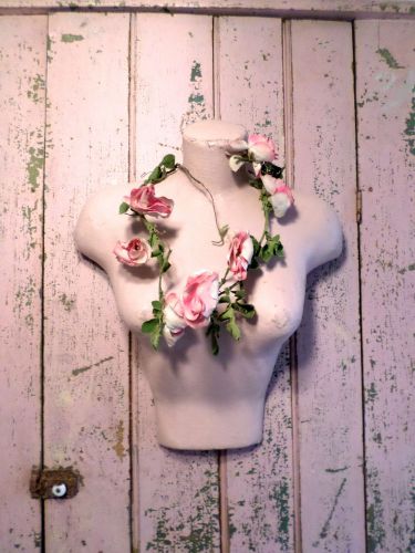 Pink Vintage Mannequin Bust Clothing Store Display 1950s Chic