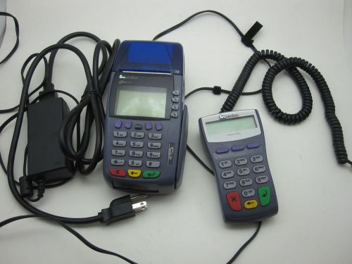 VERIFONE Omni 3750 Credit Card Terminal with PinPad 1000se and Power Supply