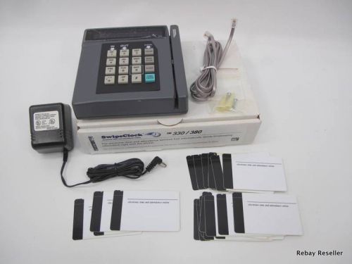 SwipeClock 380 Payroll Terminal Time Clock w/Employee Card VeriFone Tranz Credit