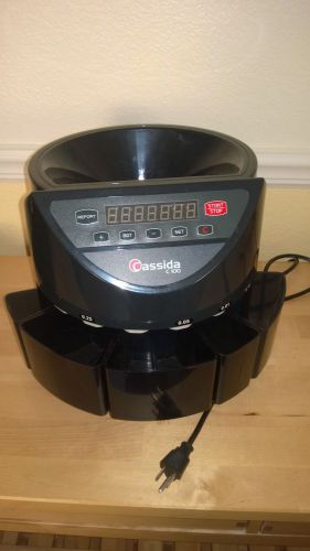 Cassida c100 electronic coin sorter/counter, countable coins 1?, 5?, 10?, 25?, 2 for sale