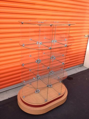 Tempered GLASS Cubes Display on Wheels~Clear~Hardware Incl.~Store Glass Display
