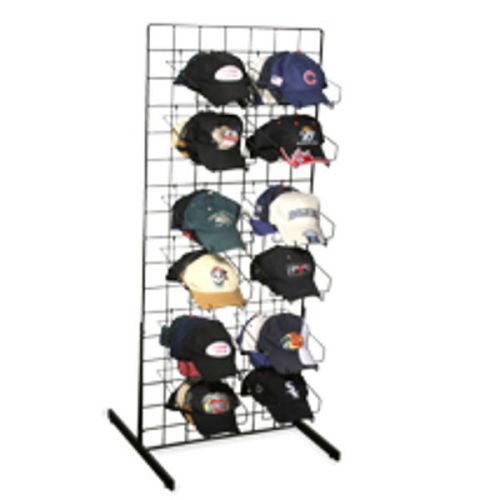 New Impulse Baseball Cap Hat Rack Floor Standing Display Black Powder Coated