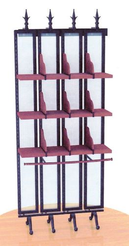 Wrought iron wall / floor display upscale clothing store fixtures nib designer for sale