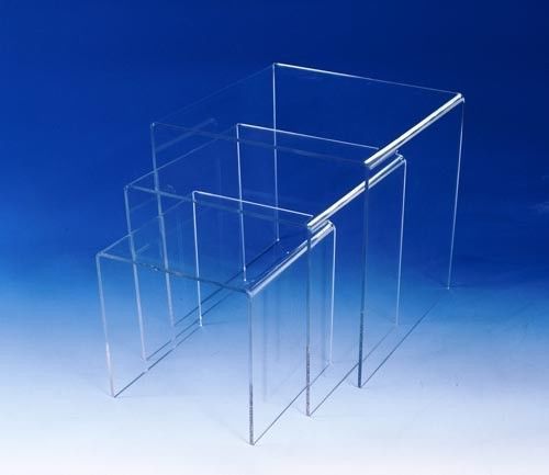 Acrylic counter display rack riser great enhancer step plastic made in usa for sale