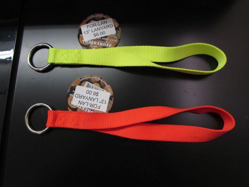 (1) ORANGE OR YELLOW FORESTERS WEAVER 13&#034; CHAIN SAW STRAP W/ RING