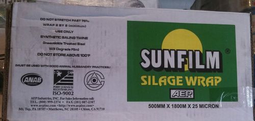 Sunfilm Silage Wrap 20&#034;(500MM)x6000&#039;(1800M)x1mil white 75% Stretch UV Protection