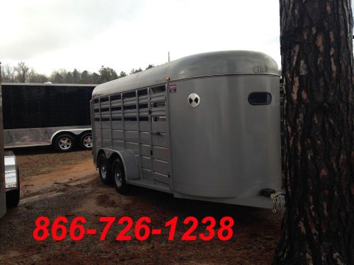 Cm 16 foot stocker trailer non current year horse livestock hauler for sale