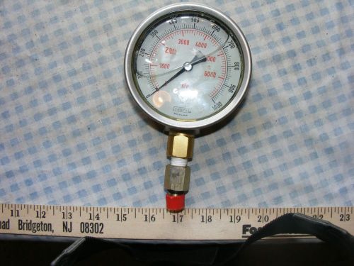 Noshok 0-1000 psi liquid filled pressure gauge for sale