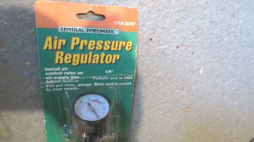 Central Pneumatic 1/4&#034;  Air Pressure Regulator  # 36797     -0-160 PSI