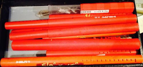Lot of 18 genuine assorted hilti concrete drills/bits w/case 3/16&#034; to 1 1/8&#034; for sale