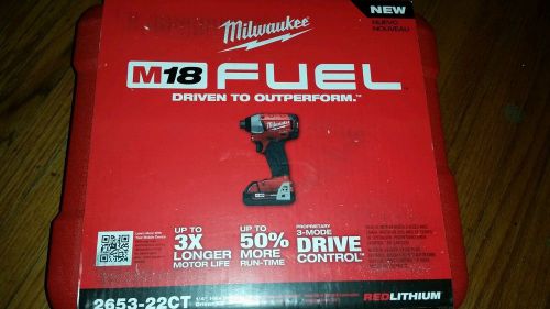 Milwaukee M18 FUEL 2653-22CT  RED LITHIUM 2.0 new! 3 SPEEDS IMPACT NICE!