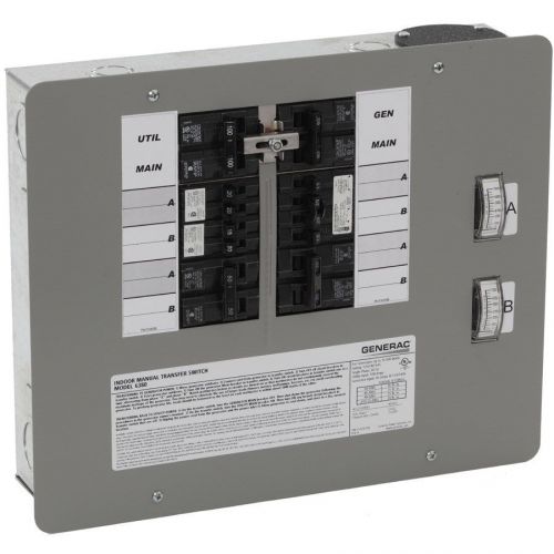 Generac 50-Amp 12 to 16 Circuit Manual Indoor Generator Transfer Switch