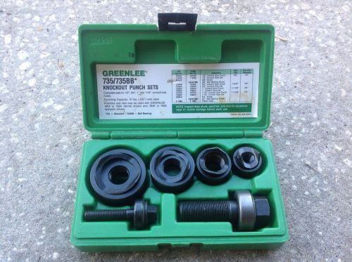 NEW GREENLEE BALL BEARING KNOCKOUT PUNCH SET 735BB ELECTRICIAN METAL TOOL