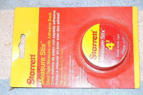 Starrett new sm44w measure stix self-adhesive rule tape ruler 4 feet 1/16 1/32 for sale