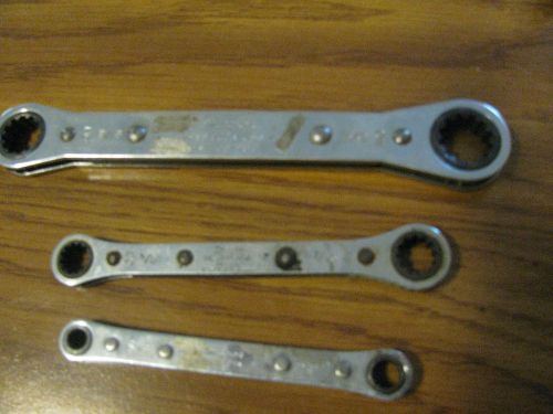 SNAP ON RATCHET WRENCH LOT OF 3 STANDARD