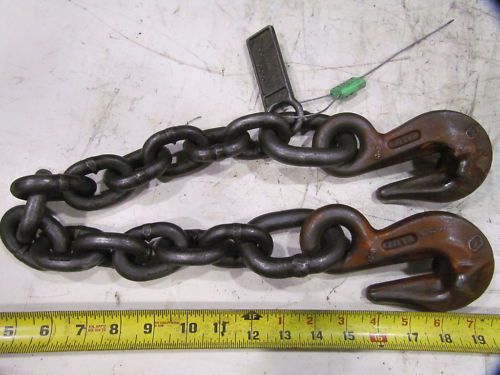 1/2x31&#034; cm chain w/chain cradle grab hooks 12,000# wll for sale