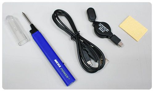 USB Soldering Iron. 5V, 6W, 896F Deg, USB Y+9V Battery Cbl, 1st in the World!