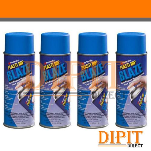 Performix plasti dip blaze blue 4 pack rubber coating spray 11oz aerosol cans for sale