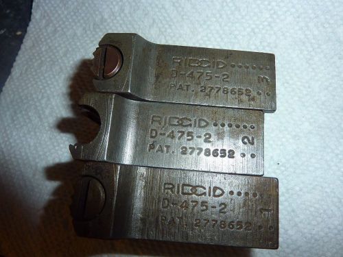 Used ridgid chuck jaws d-475-2 fits many ridgid pipe threaders for sale