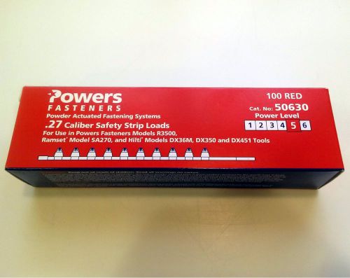 Powers powder actuated fastening systems .27 caliber safety strip load level 5 for sale