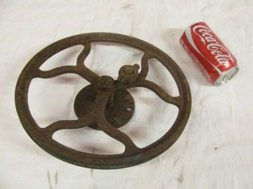 Antique 11&#034; Treadle Sewing Machine Belt Pulley SteamPunk Yard Art Decor Wheel