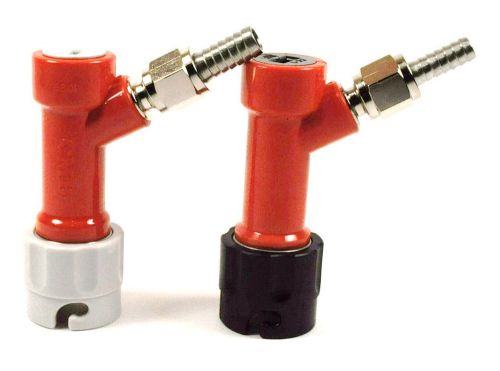 Mfl gas/liquid pin lock set w/ removable stainless barb&amp;flare set for corney keg for sale