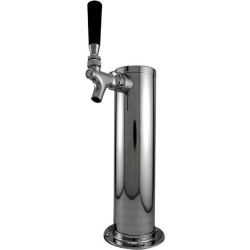 Single Tap Draft Beer Kegerator Tower - 100% Stainless Steel - Home Bar Faucet
