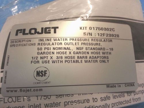 Flojet inline water pressure regulator 01750302c brand new sealed! for sale