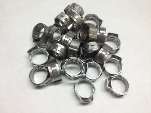 (25) 12.3mm BEVERAGE CLAMPS, STAINLESS HOSE CLAMP - FREE SHIPPING