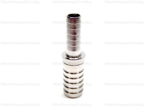 Food grade stainless steel 1/4&#034; x 3/8&#034; barb hose reducer adapter coupler splicer for sale