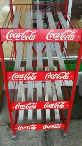 2-liter metal coca-cola rack.with wheels 4 rows. holds 80 2-liters for sale