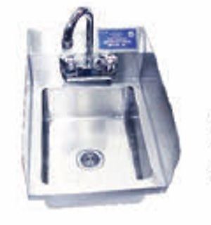 New commercial kitchen 12&#034; x 12&#034; heavy duty wall hung hand sink w/ side splash for sale