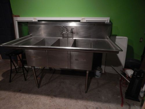 3 bay sink