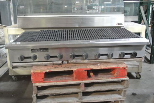 American range aerb 60&#034; commercial used charbroiler cooktop for sale