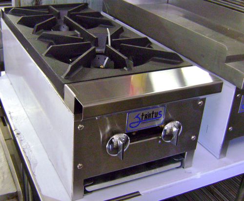 12&#034; Gas Stove Range Cook Top 2 Burner Hot Plate NSF NEW  by Stratus SHP-12