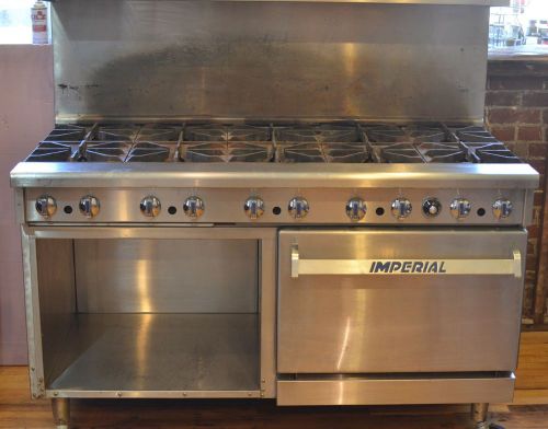Ten Burner 60&#034; Gas IMPERIAL Commercial Range Stove with Single Oven