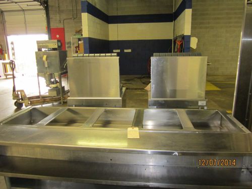 STAINLESS STEEL 5 WELL STEAM TABLE WITH UNDER SHELF (GAS)