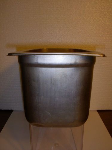 Carlisle 1/3 6 inch deep steam pan stainless steel commercial nsf 12 5/8 x 6 7/8 for sale