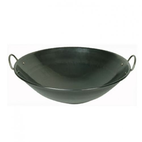 IRWC004 26&#034; Curved Rim Wok With Riveted Handles