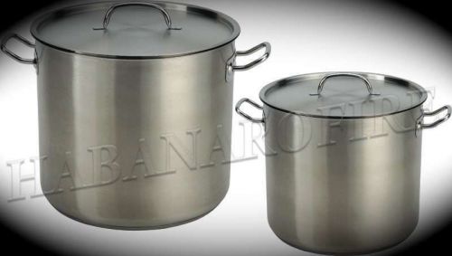 New Discounted Stainless Steel Stock Pots w/ Encapsulated Bottoms 35 qt. &amp; 24 qt